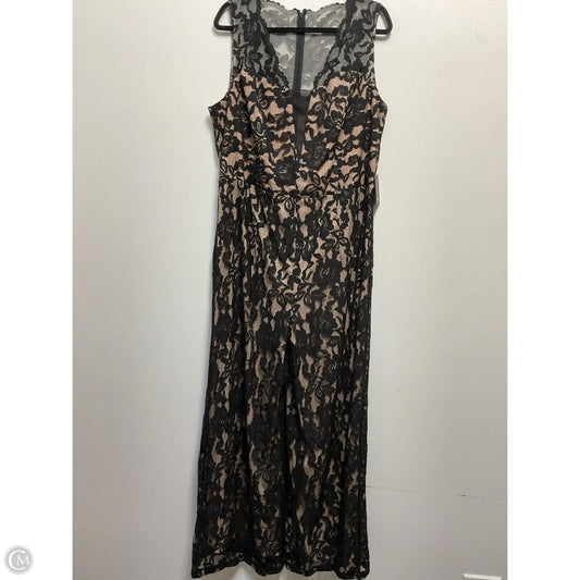 Jumpsuit By Marina In Black & Cream, Size: 1x