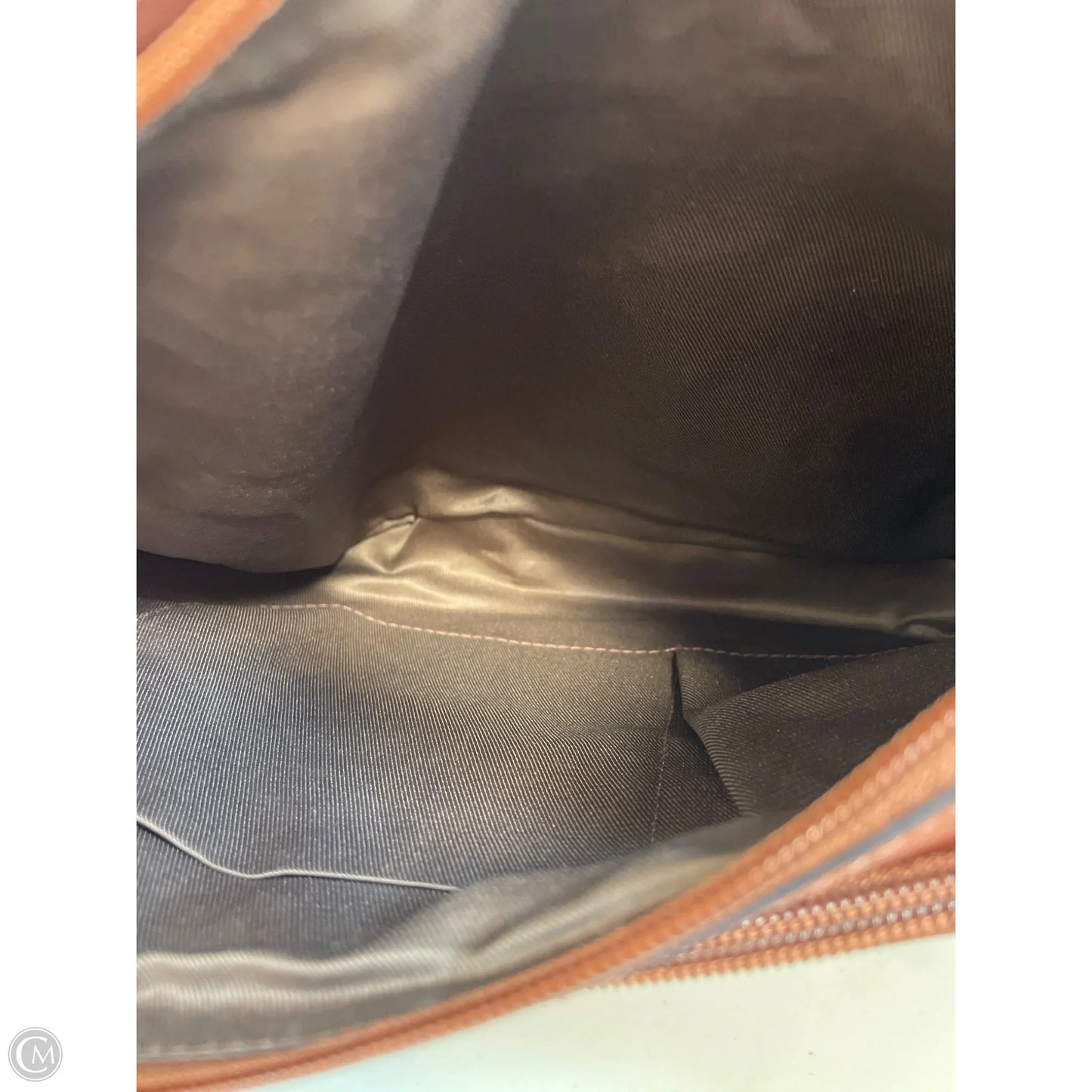 Handbag Leather By Born, Size: Medium