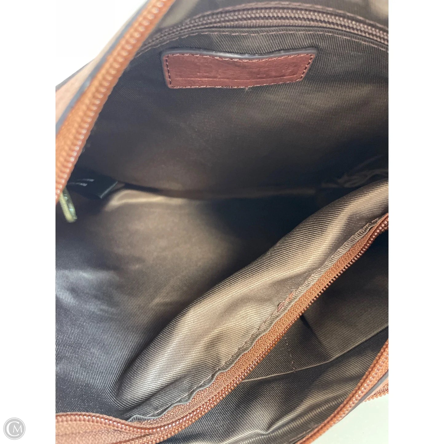 Handbag Leather By Born, Size: Medium