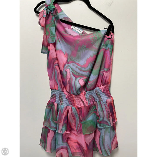Dress Party Short By Amanda Uprichard In Green & Pink, Size: M