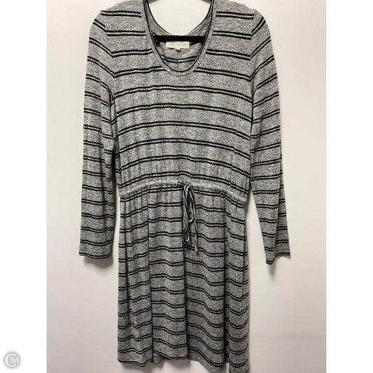 Dress Casual Midi By Lou And Grey In Black & Grey, Size: M