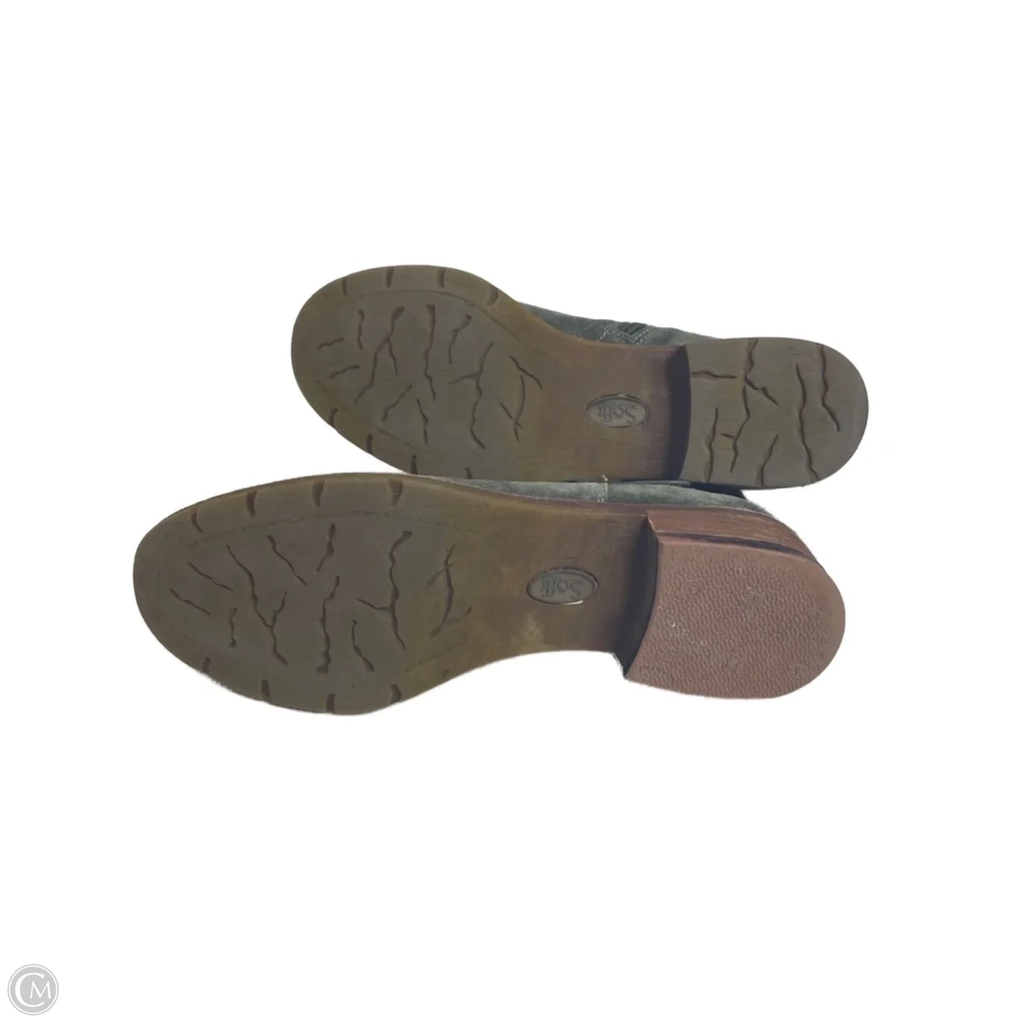 Boots Ankle Flats By Sofft In Green, Size: 10