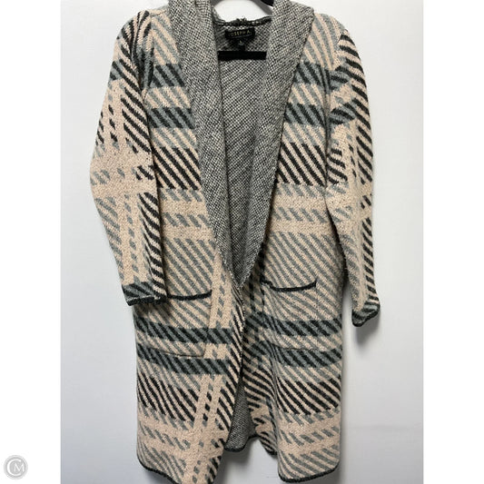 Sweater Cardigan By Joseph A. In Cream & Grey, Size: L