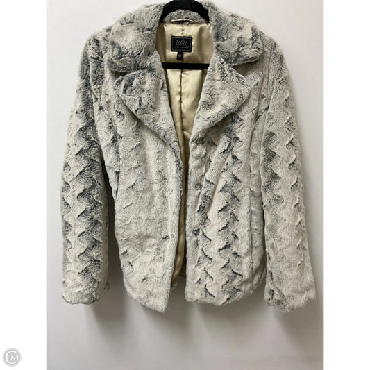 Jacket Faux Fur & Sherpa By Cmb In Grey, Size: M