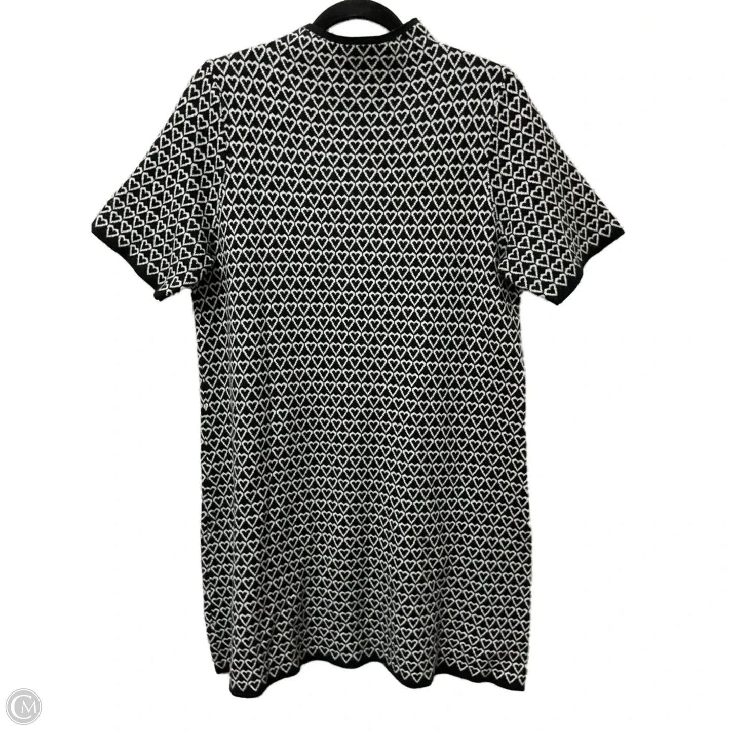 Dress Sweater By Nicole Miller In Black & White, Size: Xl