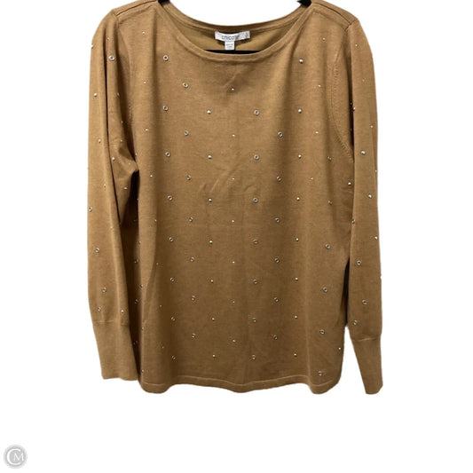 Sweater By Chicos In Tan, Size: L