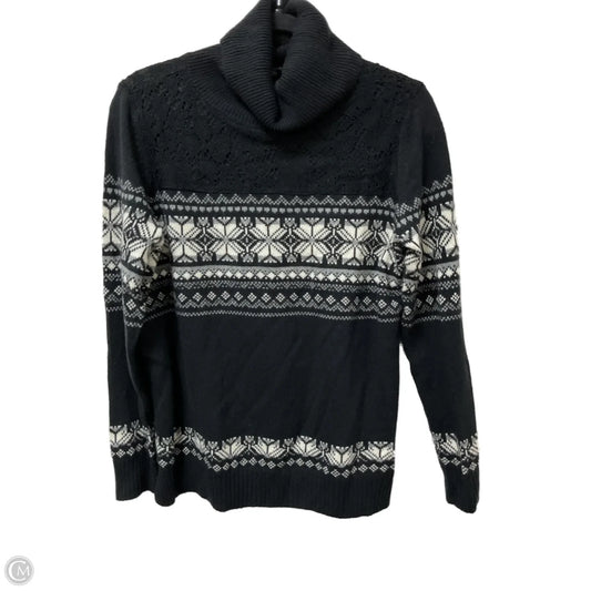 Sweater By Talbots In Black & Cream, Size: S