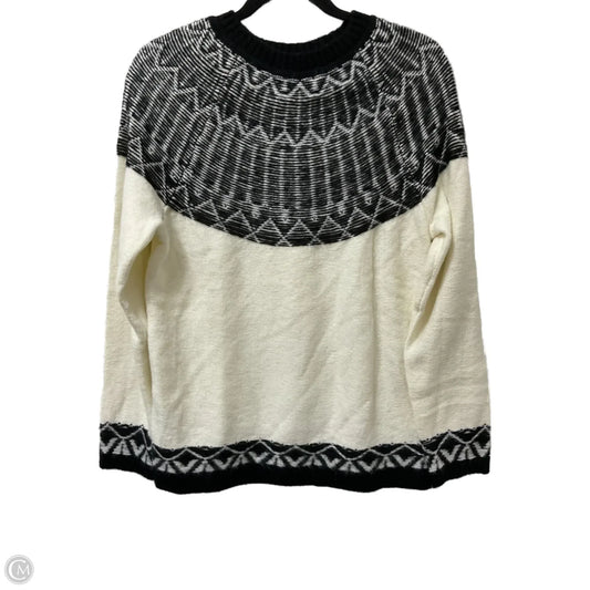 Sweater By Talbots In Black & Cream, Size: M