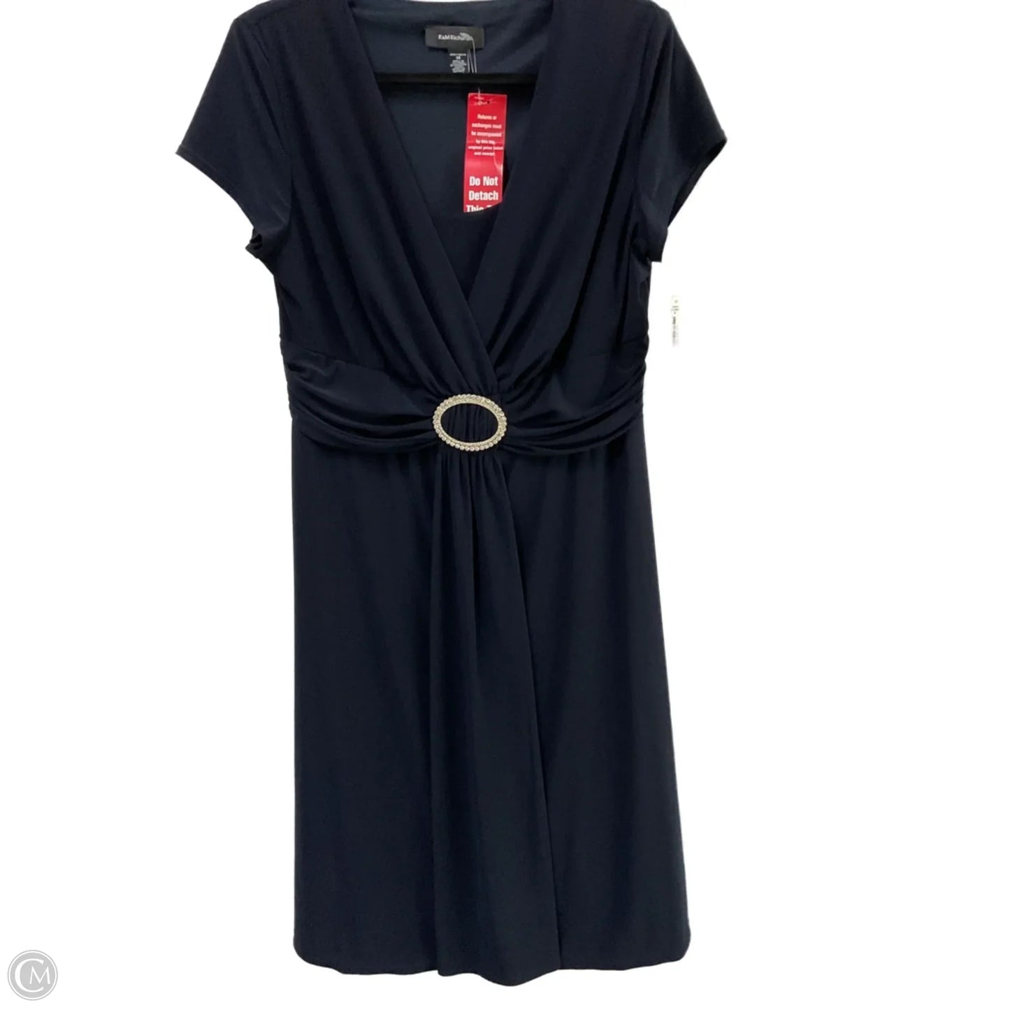 Dress Party Midi By R And M Richards In Navy, Size: Xl