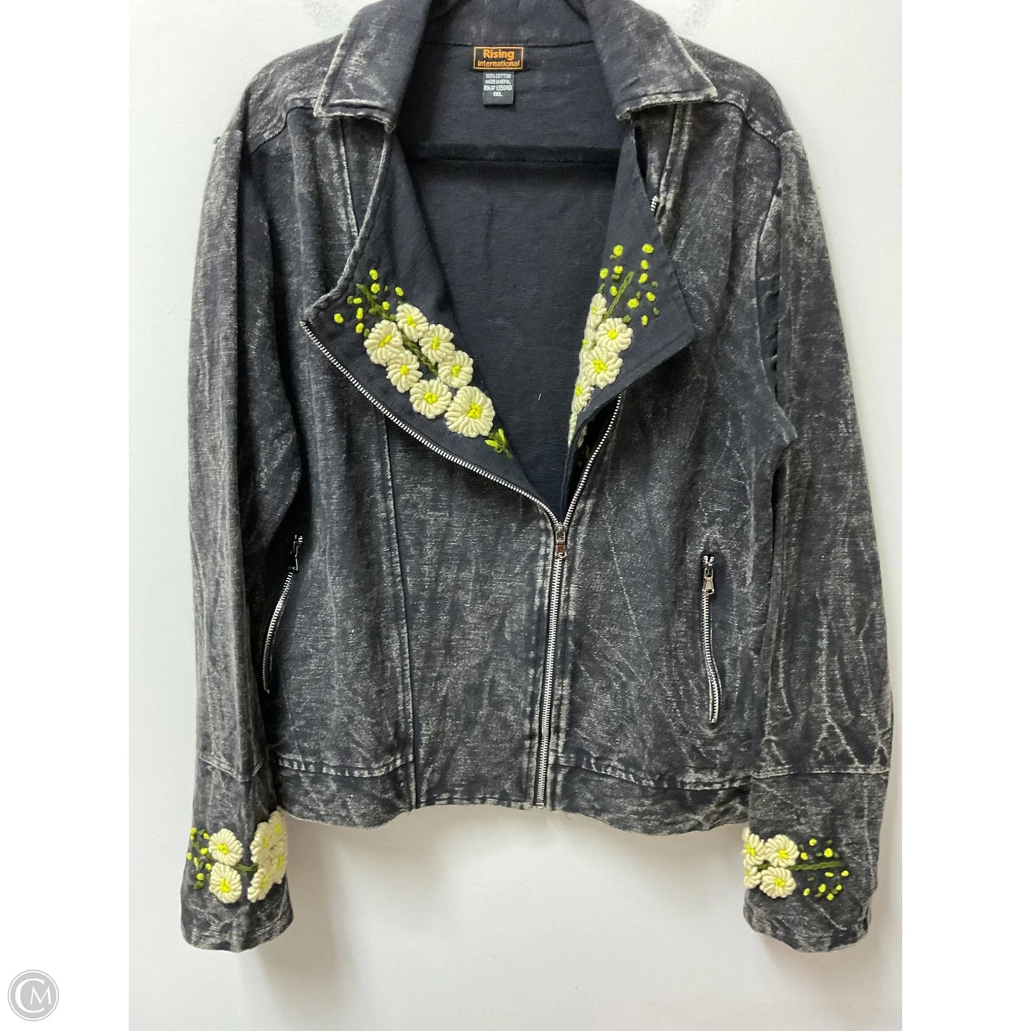 Jacket Other By Clothes Mentor In Black Denim, Size: 1x