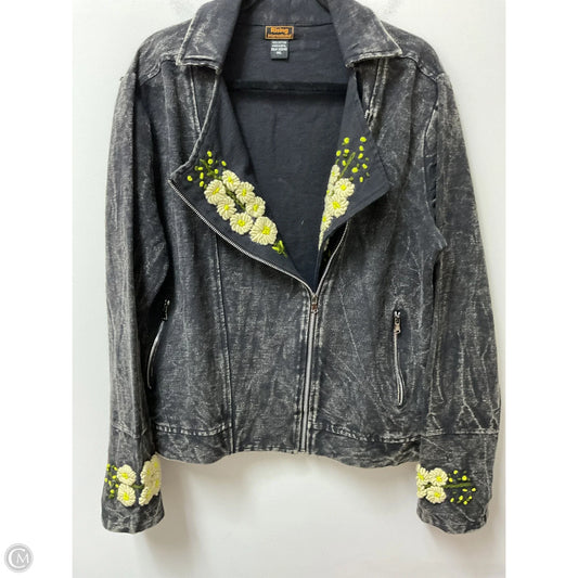 Jacket Other By Clothes Mentor In Black Denim, Size: 1x