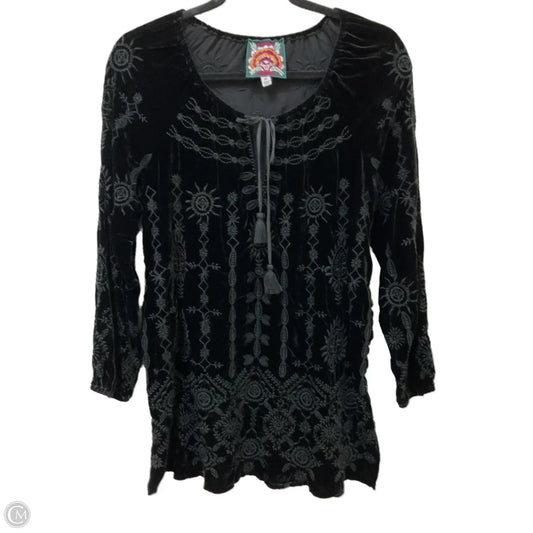 Tunic Long Sleeve By Johnny Was In Black, Size: Xs