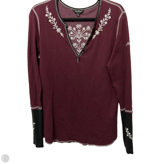 Top Long Sleeve By Alp N Rock In Black & Red, Size: Xl