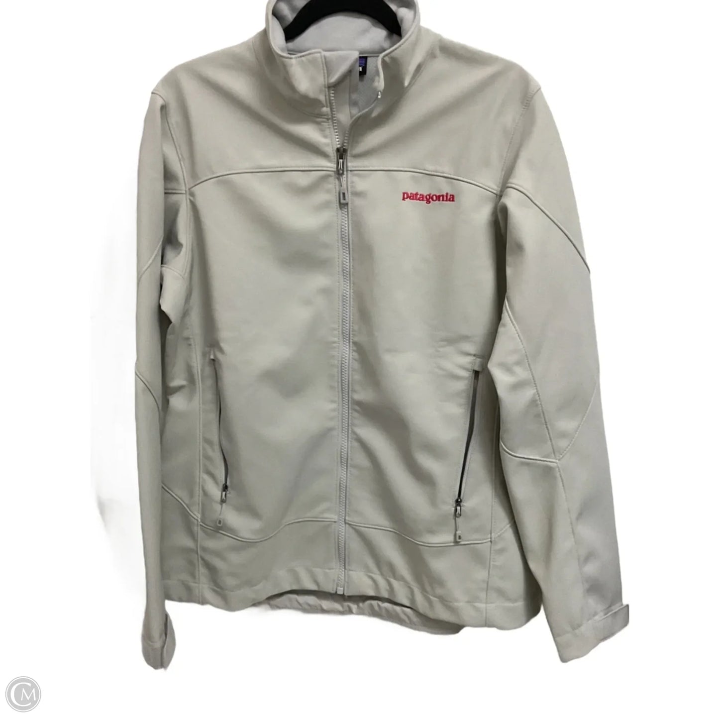 Jacket Windbreaker By Patagonia In Beige, Size: L