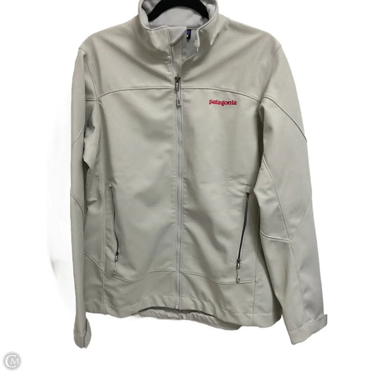 Jacket Windbreaker By Patagonia In Beige, Size: L