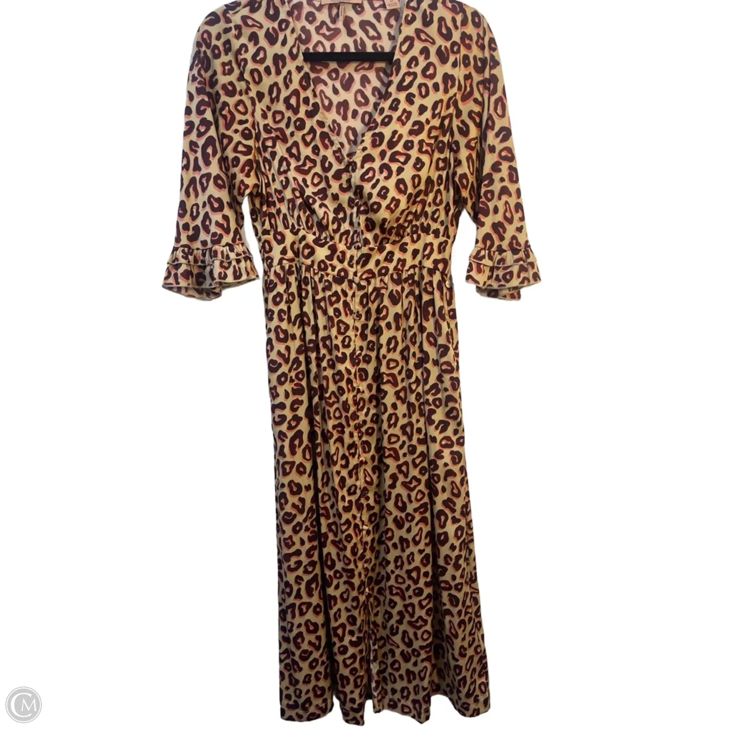 Dress Casual Midi By Scotch & Soda In Animal Print, Size: Xs