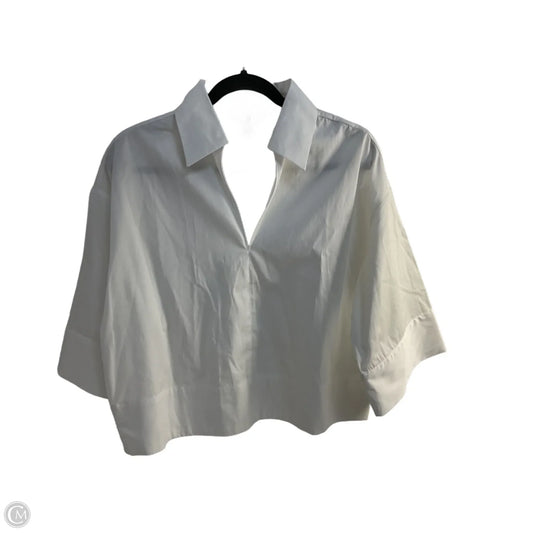 Top Short Sleeve By Banana Republic In White, Size: S