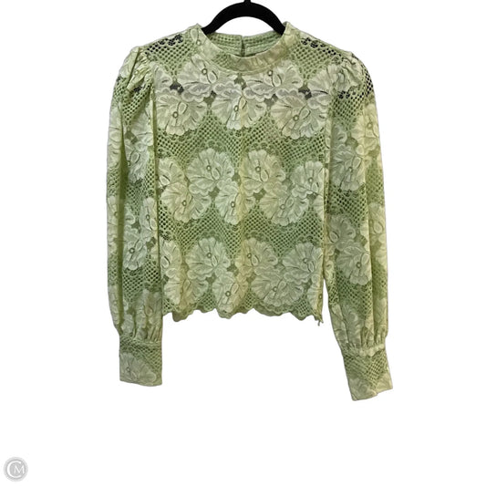 Blouse Long Sleeve By Dolan Left Coast In Green, Size: Xs