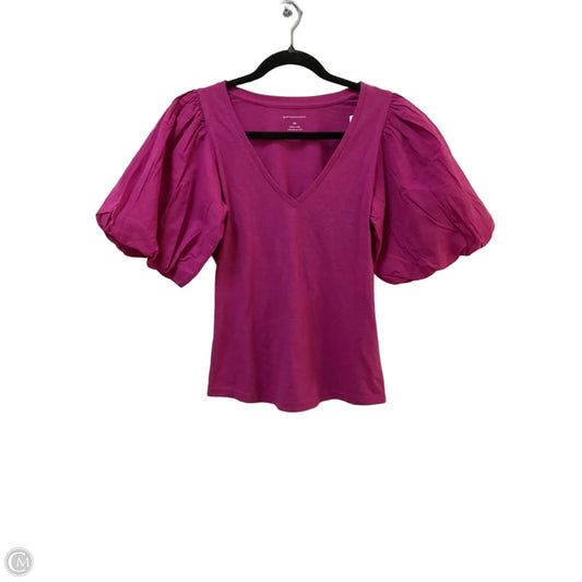 Top Short Sleeve By Anthropologie In Pink, Size: Xs