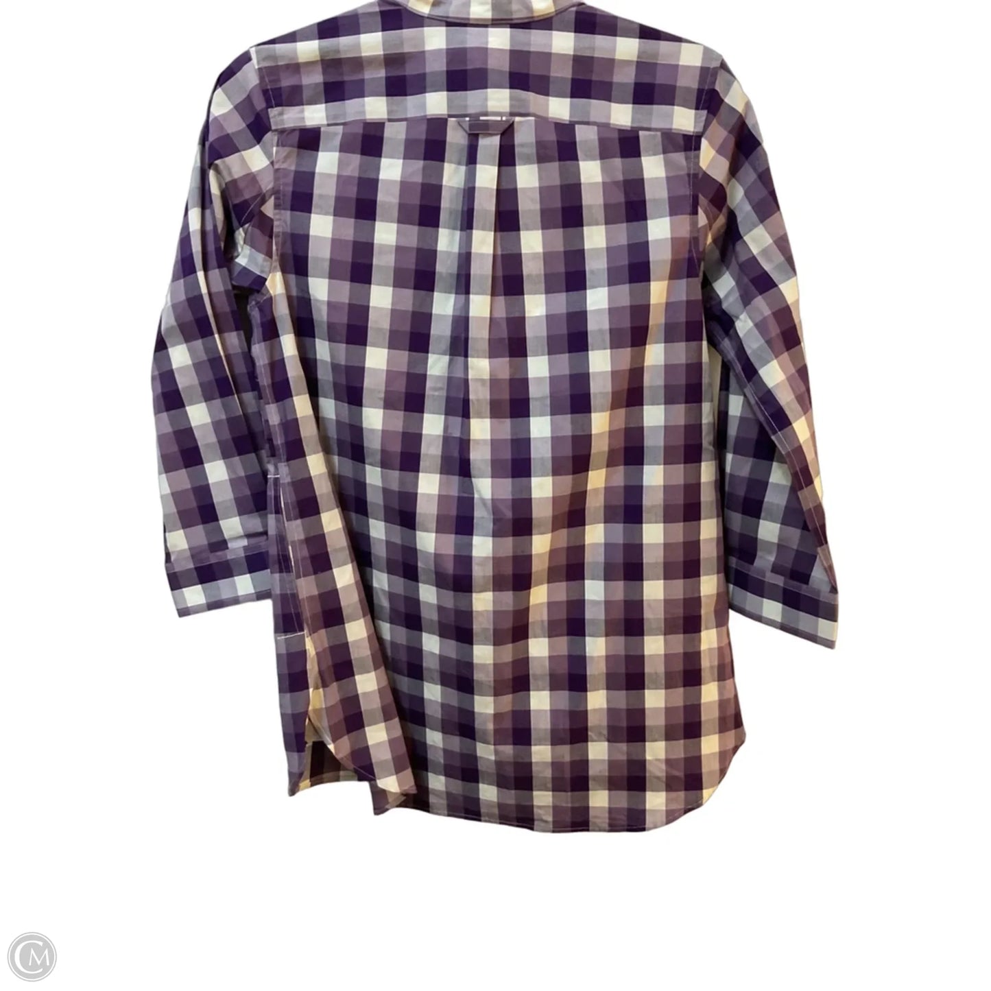 Top 3/4 Sleeve By Duluth Trading In Purple & White, Size: Xs