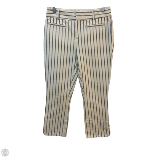 Pants Cropped By Anthropologie In Blue & Cream, Size: 2