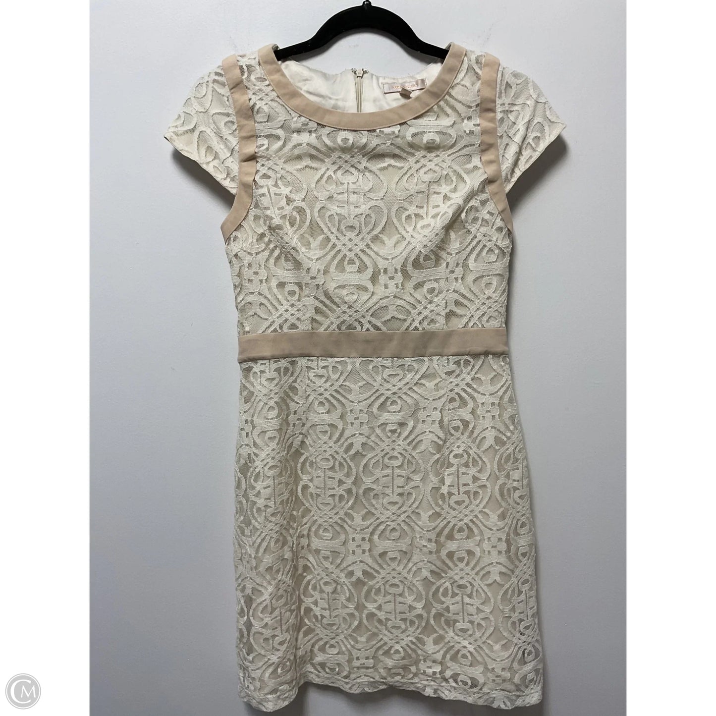 Dress Work By Skies Are Blue In Cream & Tan, Size: S