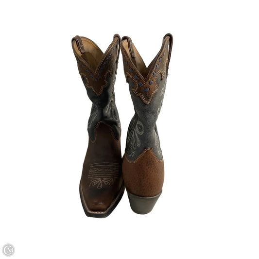 Boots Western By Ariat In Brown & Grey, Size: 6