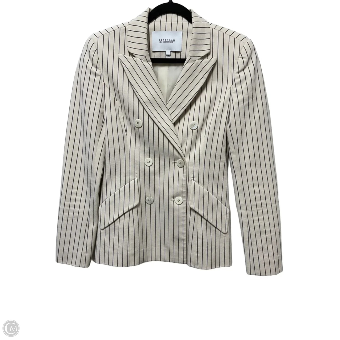 Blazer Designer By Derek Lam In Striped Pattern, Size: 2