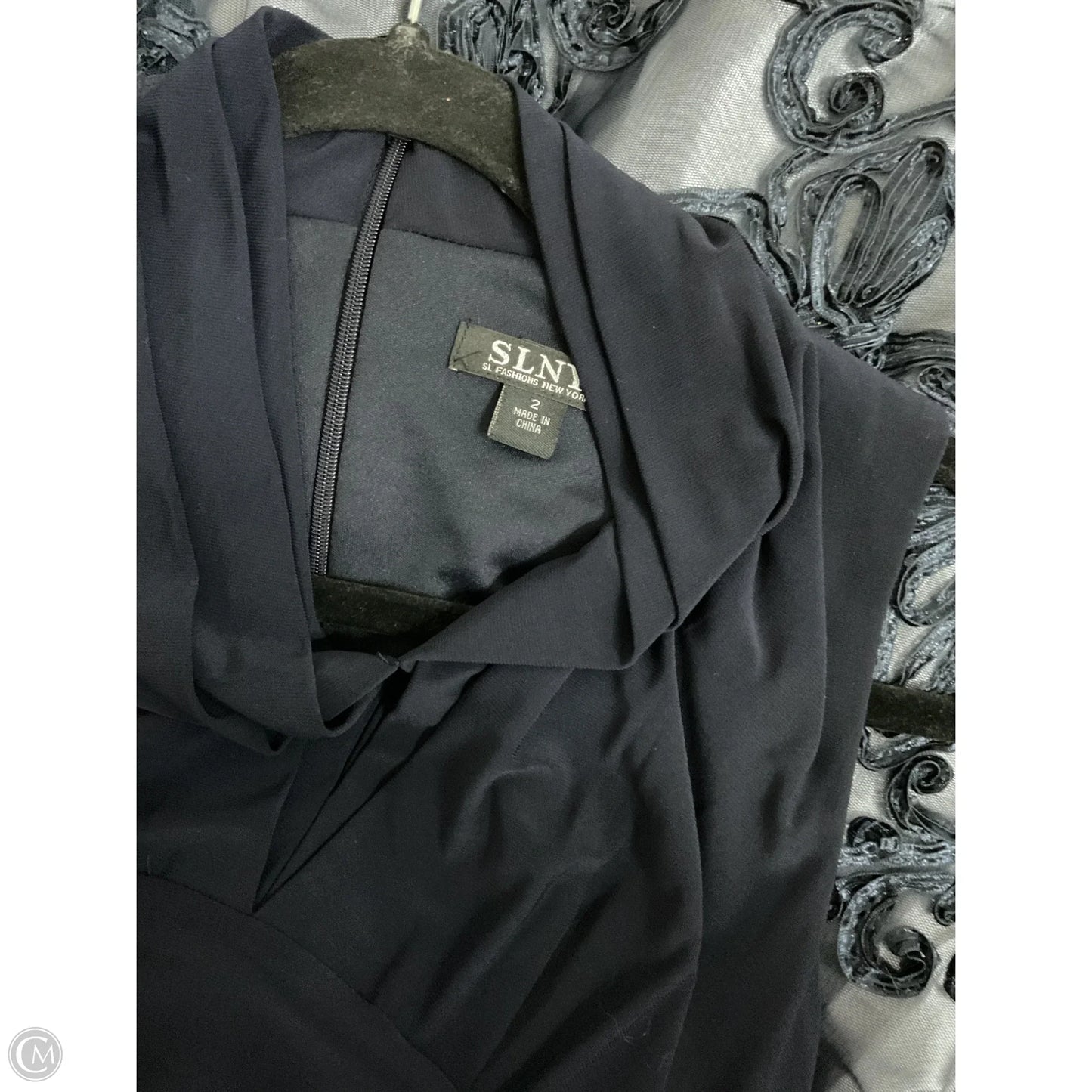 Dress Party Midi By Clothes Mentor In Navy, Size: Xs