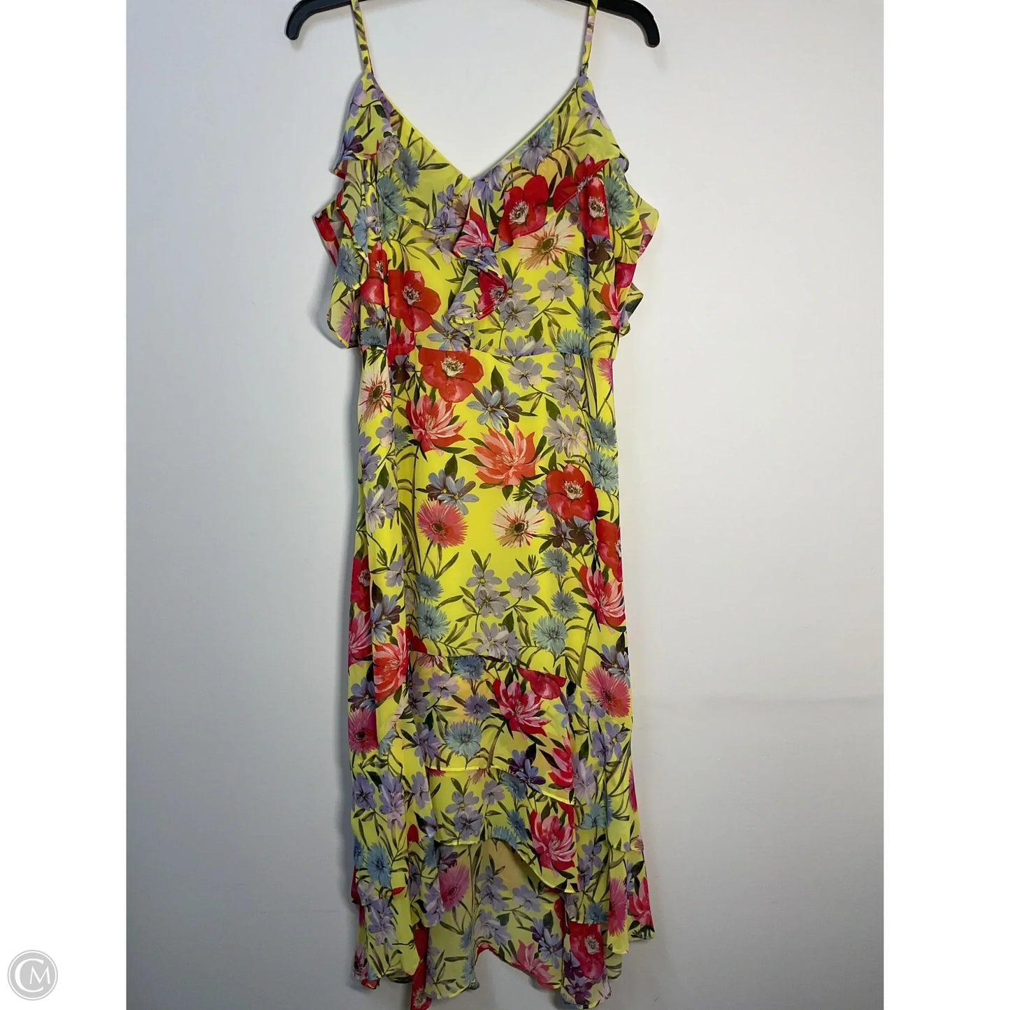 Dress Casual Midi By Inc In Yellow, Size: L