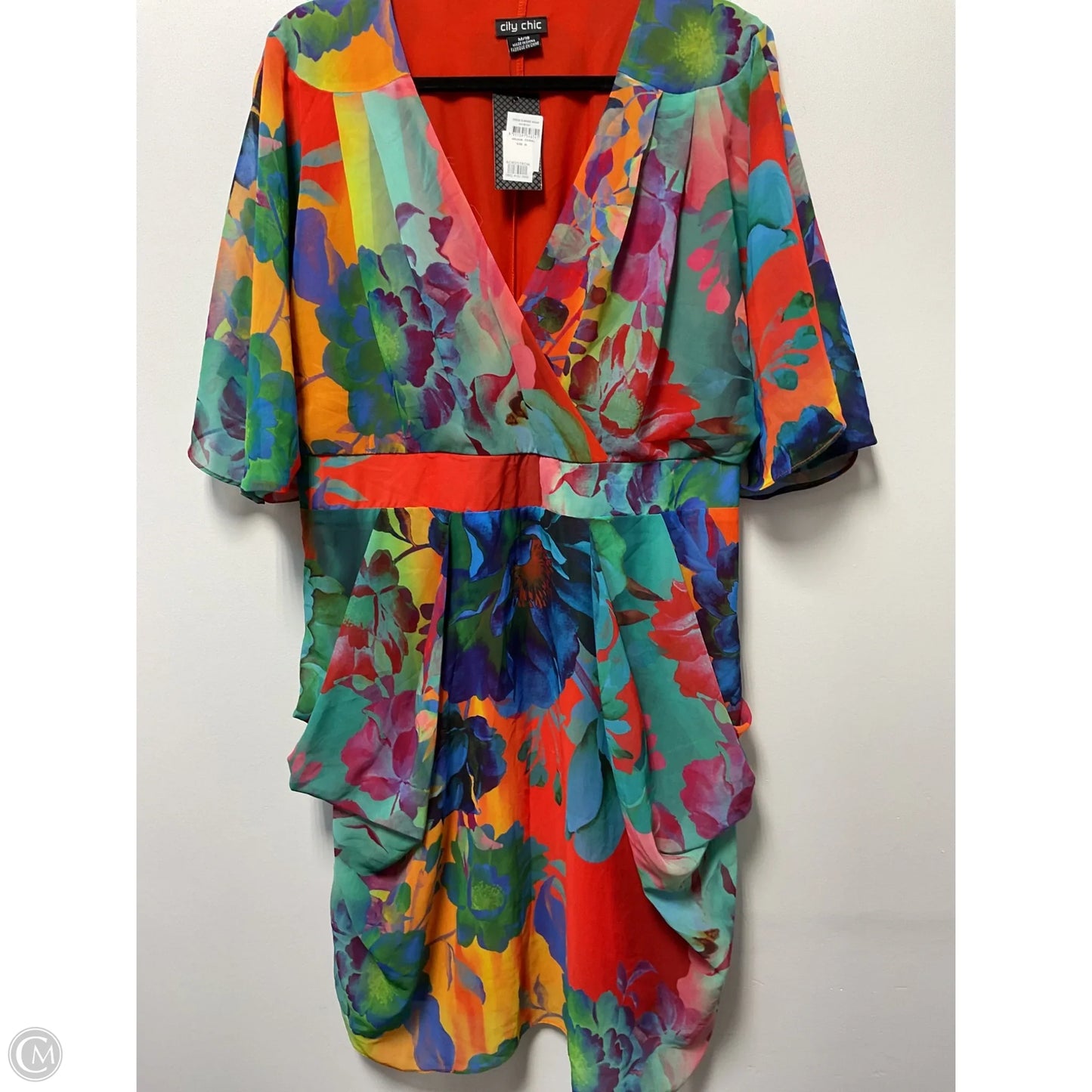 Dress Casual Midi By City Chic In Tropical Print, Size: M