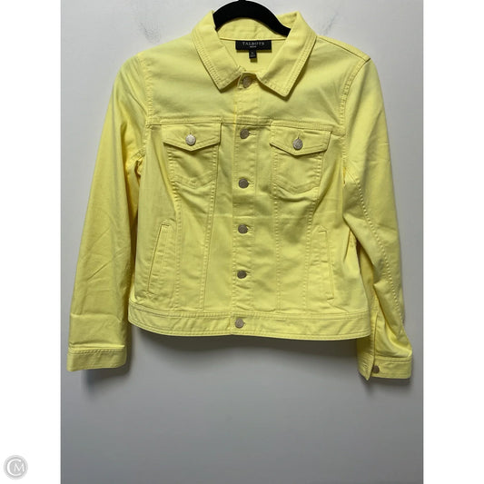 Jacket Denim By Talbots In Yellow Denim, Size: Sp
