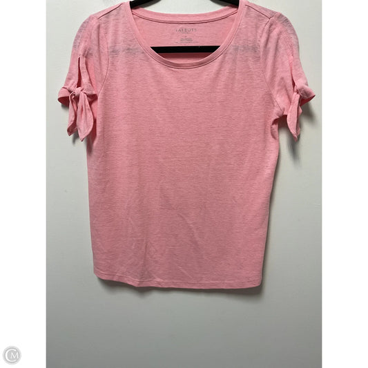 Top Short Sleeve Basic By Talbots In Pink, Size: Sp