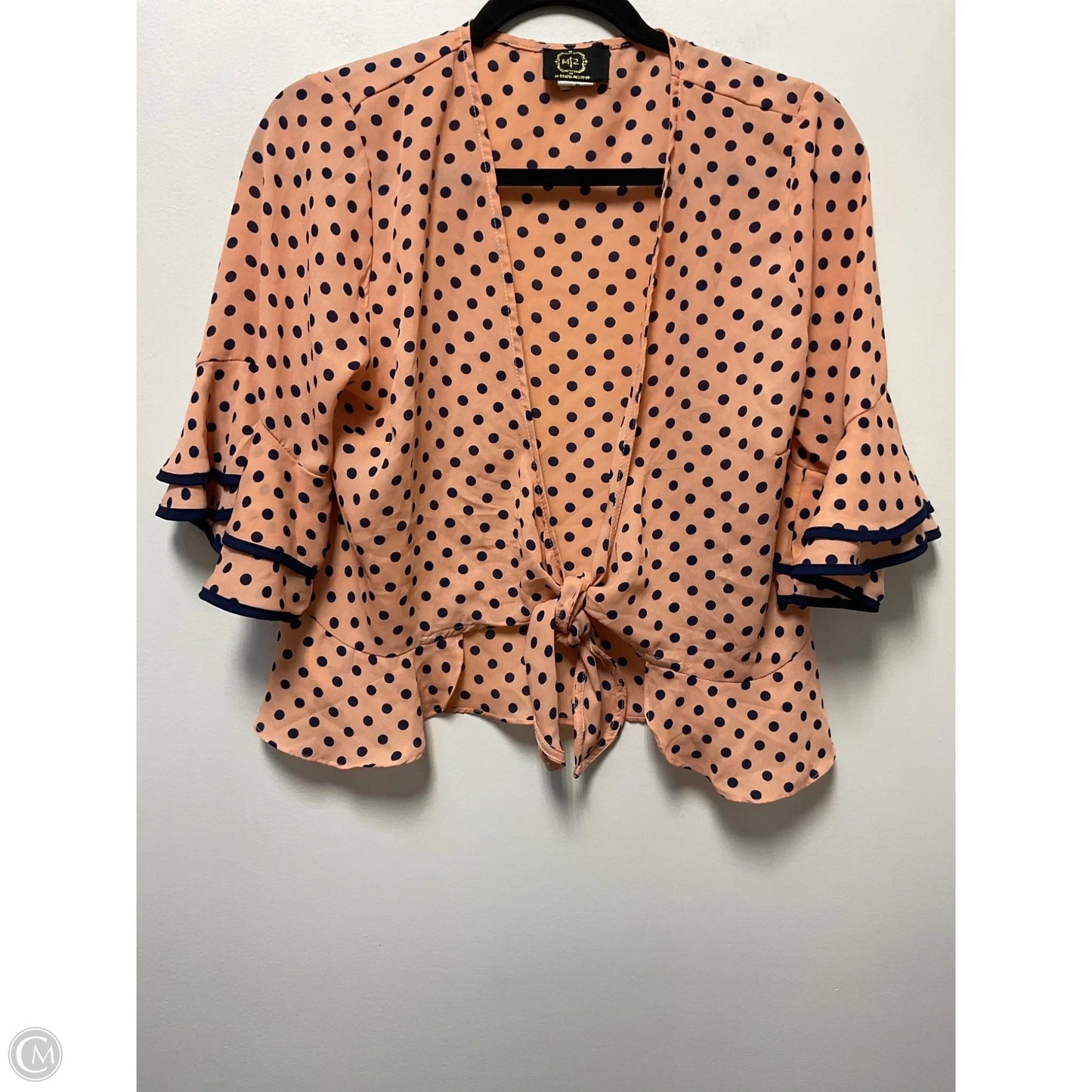 Blouse 3/4 Sleeve By Ma Miere In Polkadot Pattern, Size: M