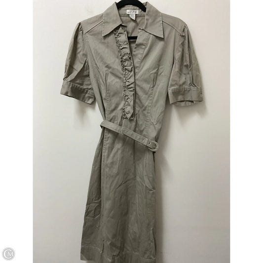 Dress Casual Midi By Cmc In Taupe, Size: M