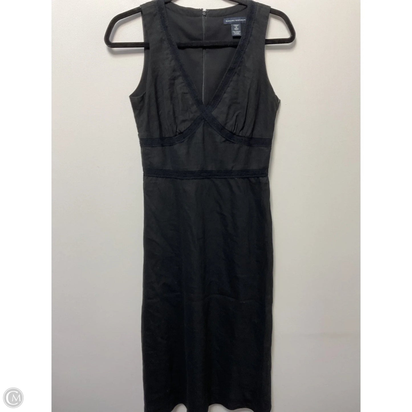 Dress Casual Midi By Banana Republic In Black, Size: S