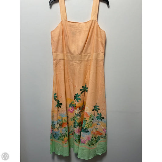 Dress Casual Midi By Talbots In Peach, Size: 10
