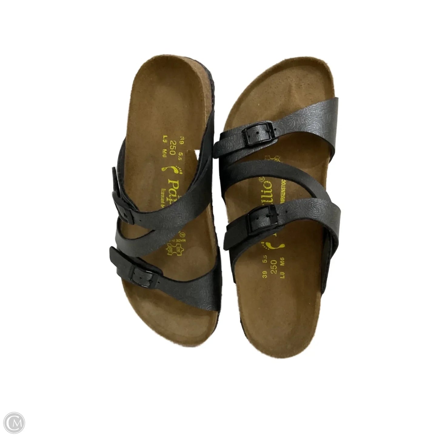 Sandals Flats By Birkenstock In Grey, Size: 8