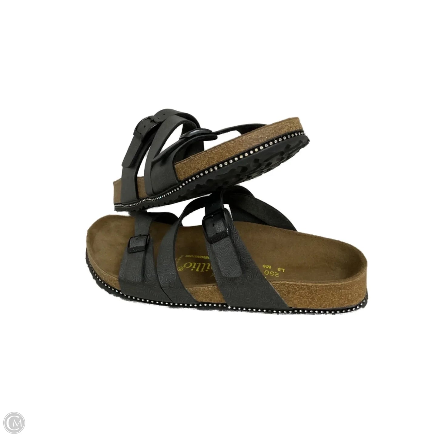 Sandals Flats By Birkenstock In Grey, Size: 8