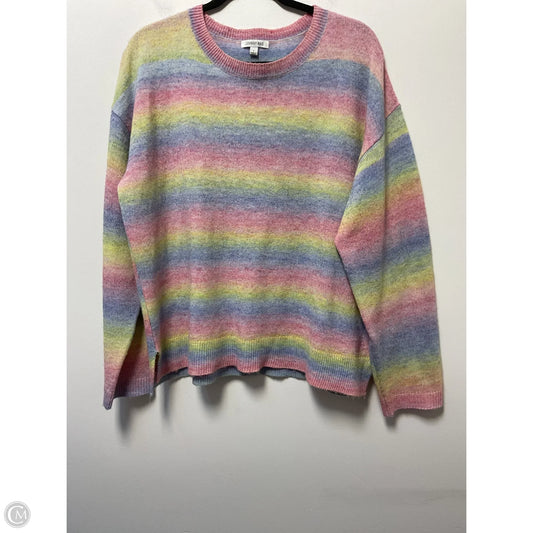 Sweater By Johnny Was In Rainbow Print, Size: L