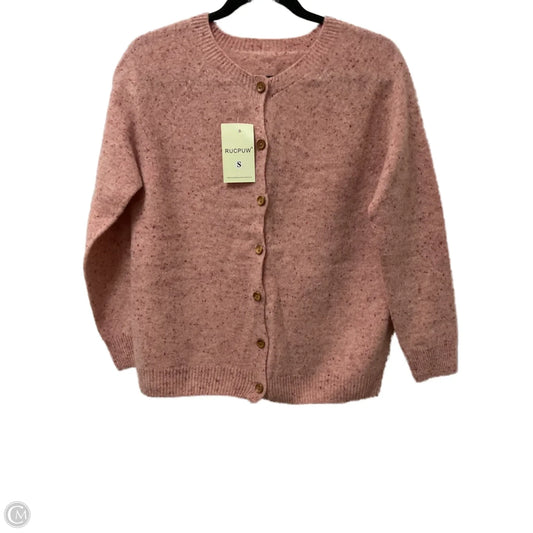 Sweater Cardigan By Clothes Mentor In Peach, Size: S