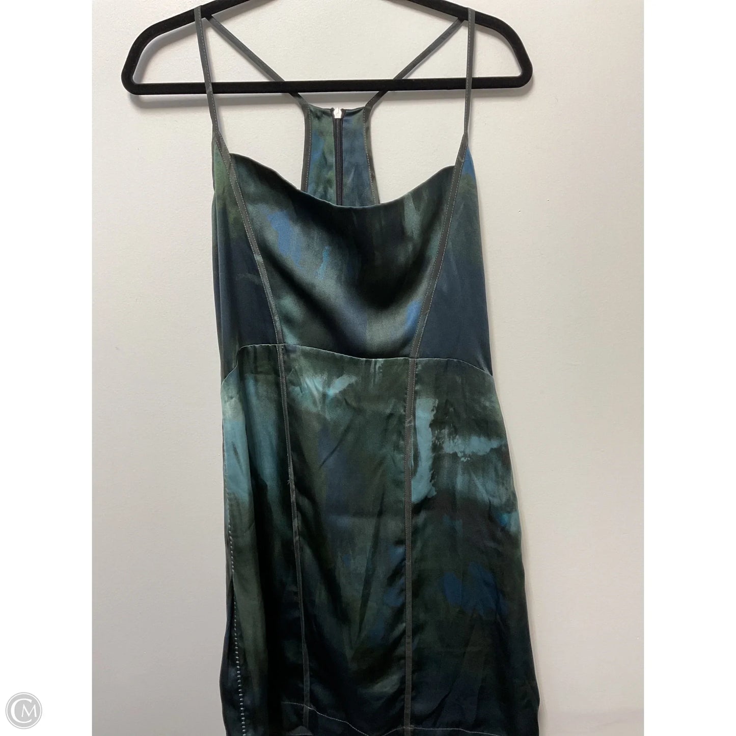 Dress Casual Midi By Diesel In Blue & Green, Size: S