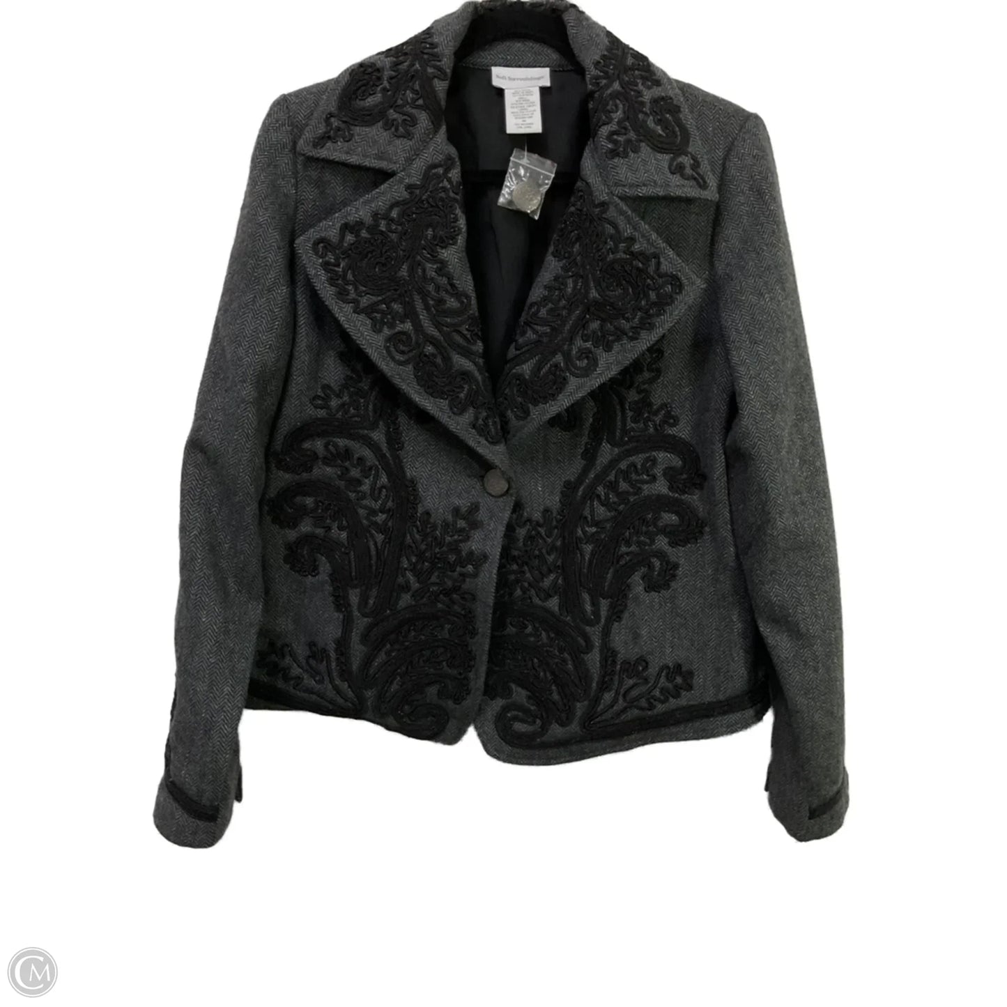 Blazer By Soft Surroundings In Grey, Size: M