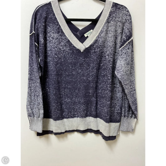 Top Long Sleeve By Sundance In Blue & Grey, Size: L