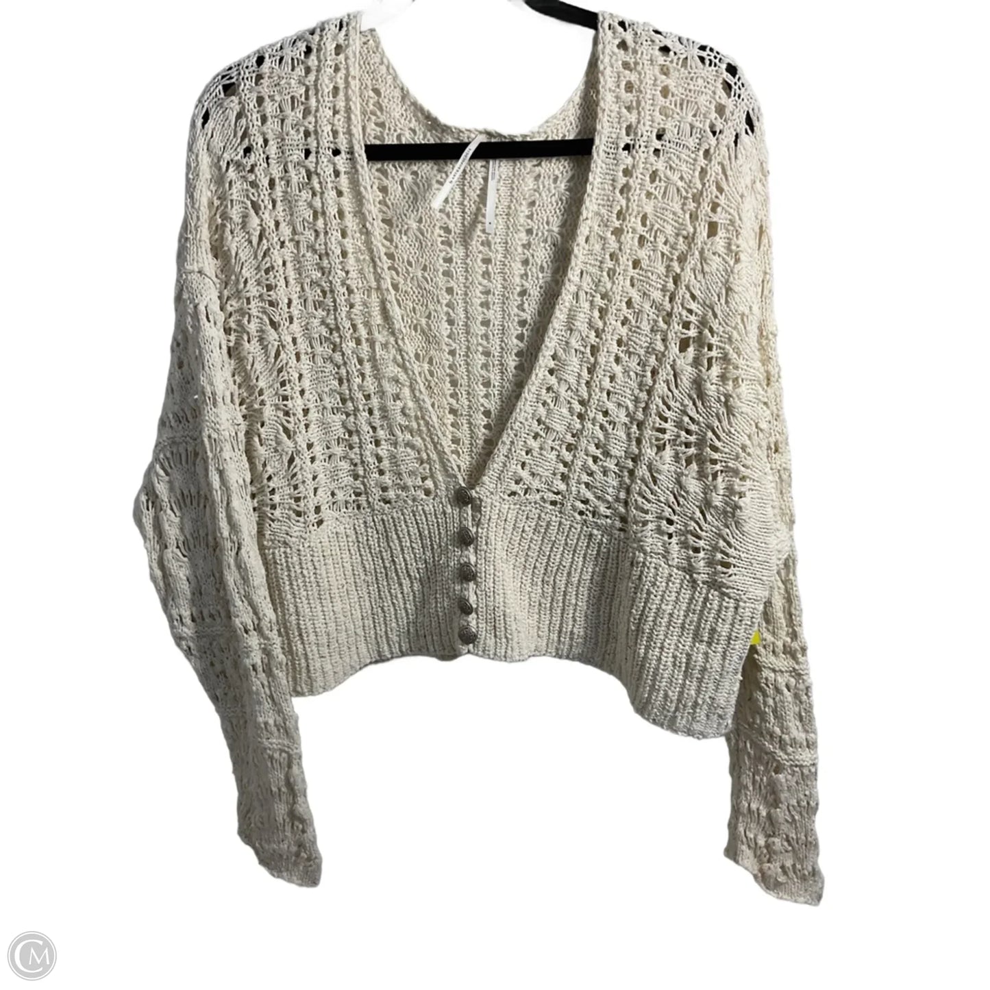 Sweater Cardigan By Anthropologie In Cream, Size: M