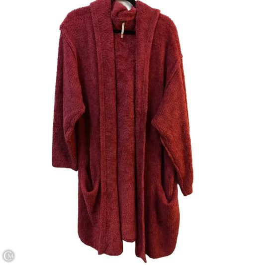 Sweater Cardigan By Free People In Red, Size: L