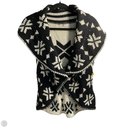 Sweater Cardigan By Clothes Mentor In Black & Cream, Size: Osfm