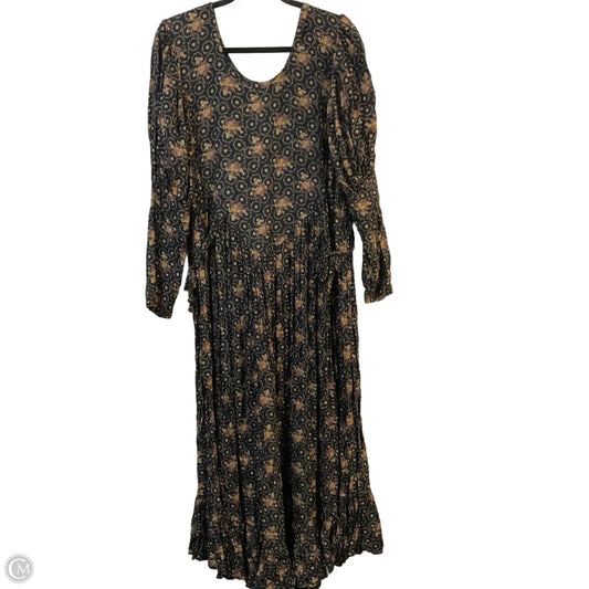 Dress Casual Maxi By Clothes Mentor In Black & Gold, Size: Osfm