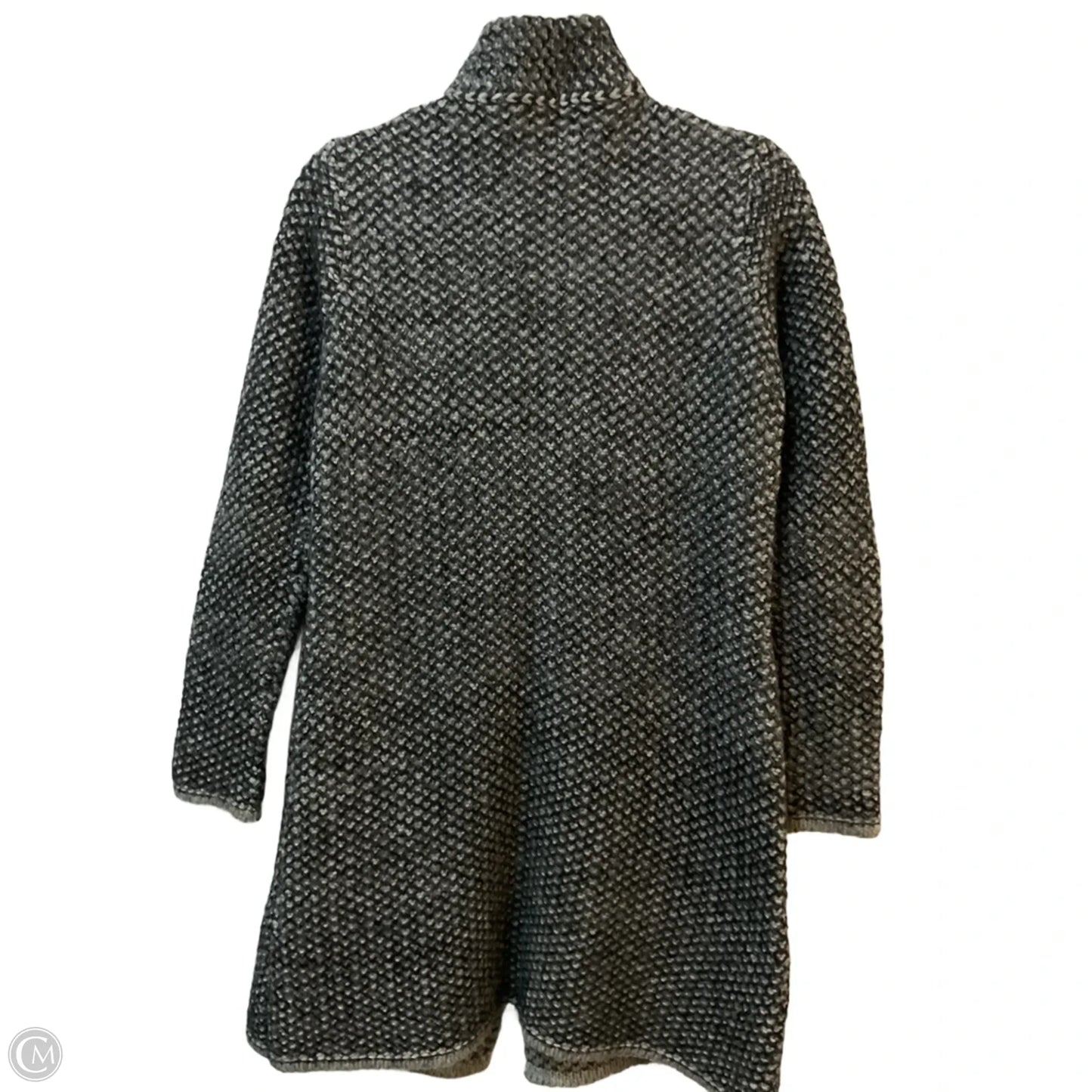 Coat Wool By Cmb In Black & Grey, Size: S