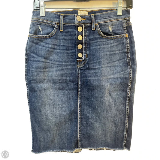Skirt Mini & Short By Hudson In Blue Denim, Size: S